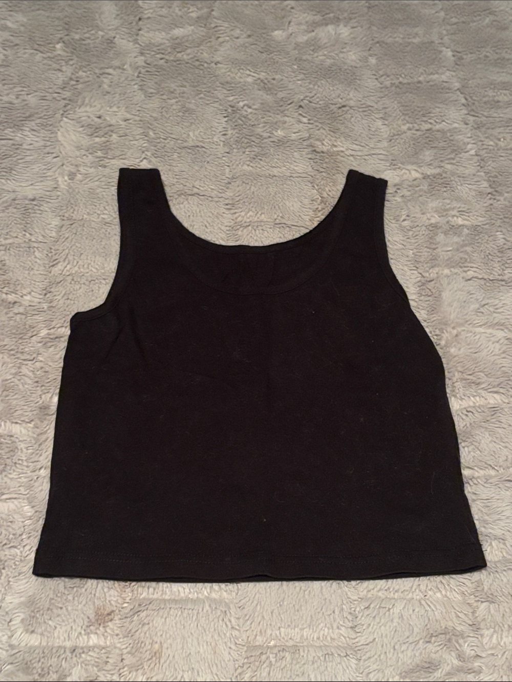 Amazon Black Scoop Neck Cropped Tank